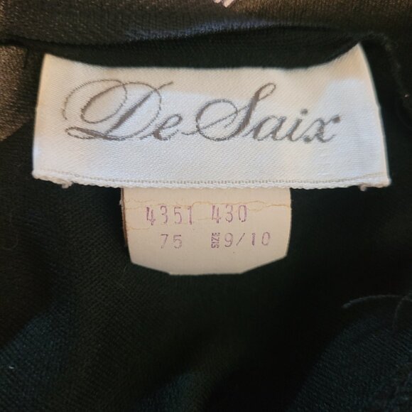 Vintage 1970s Halter Dress Floral Lattice Skirt Size 9/10 Modern S/M DE SAIX - Picture 8 of 8